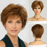 Peruca Feminina Curta Ondulada Lace Premium Cabelo Natural - Peruca Feminina Curta Ondulada Lace Premium Cabelo Natural - A30 - Polideia